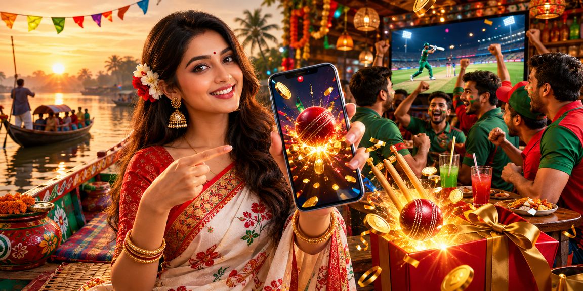 পহেলা বৈশাখের পরিবেশে বরিশালে একজন ব্যবহারকারী g7x ক্রিকেট বেটিং করছেন