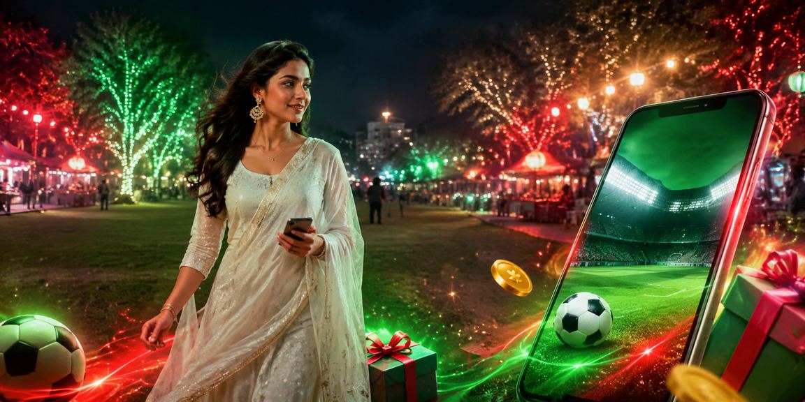 বগুড়ায় লাল-সবুজ পতাকার সামনে g7x ফুটবল বেটিং উপভোগ করছেন একজন ভিআইপি সদস্য